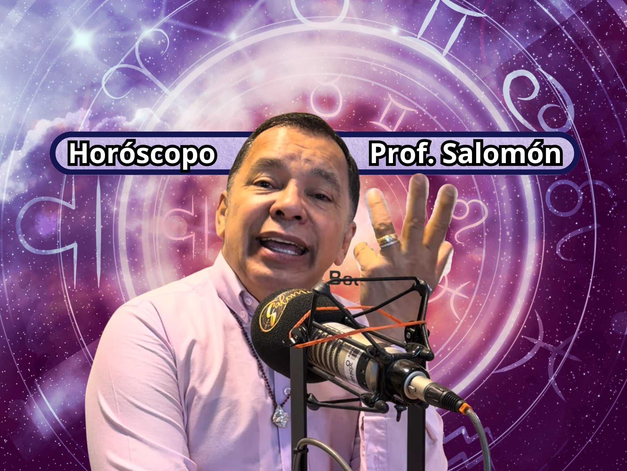 Él es el profesor Salomón, experto en la lectura del Horóscopo y el Tarot (Crédito: Profesor Salomón - Youtube) // De fondo: Imagen ilustrativa del horóscopo (crédito: Getty Images).