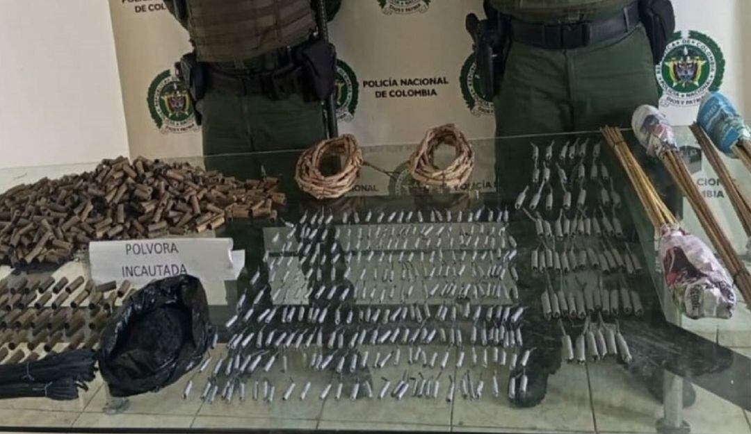 Incautación de pólvora en Anserma