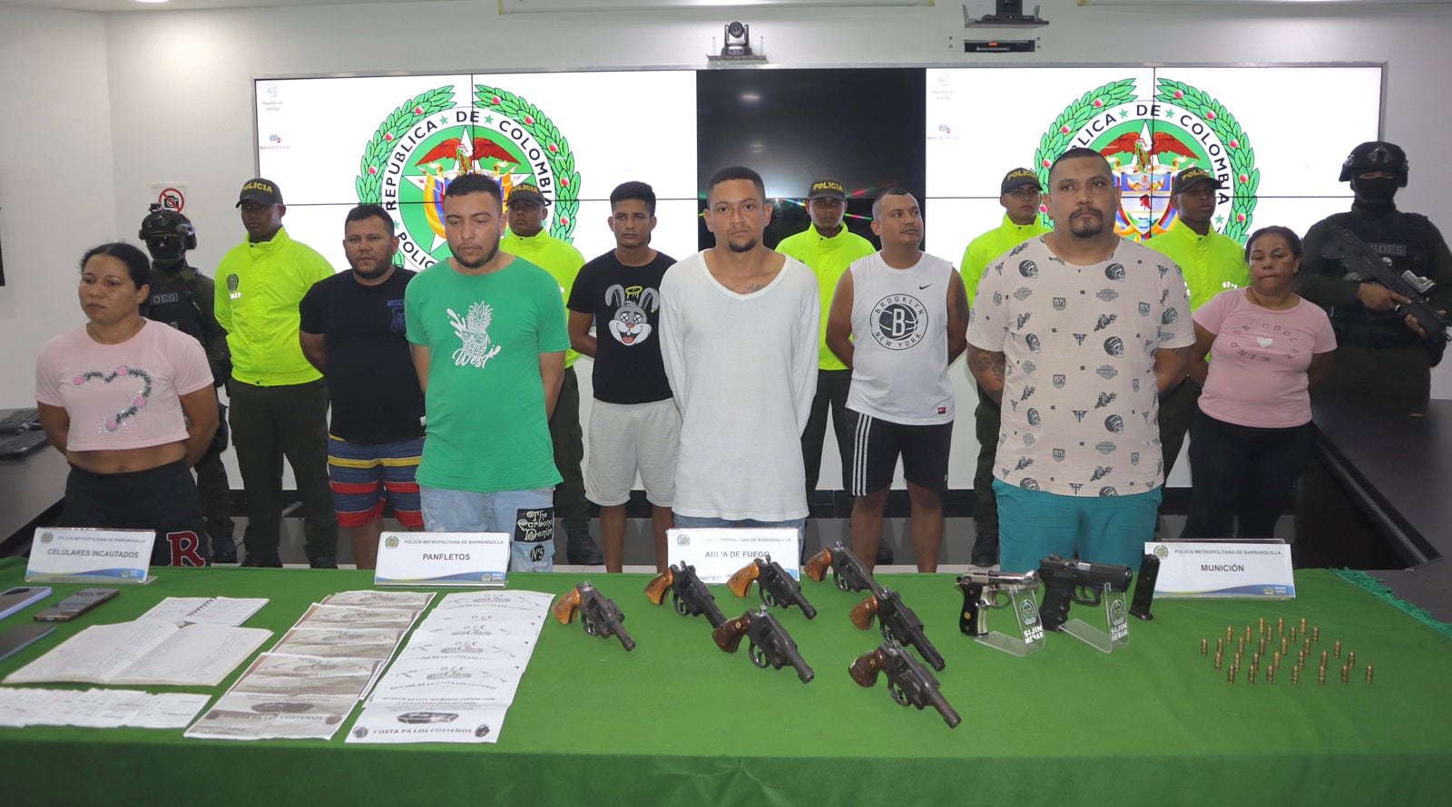 Capturados - Policía Metropolitana de Barranquilla