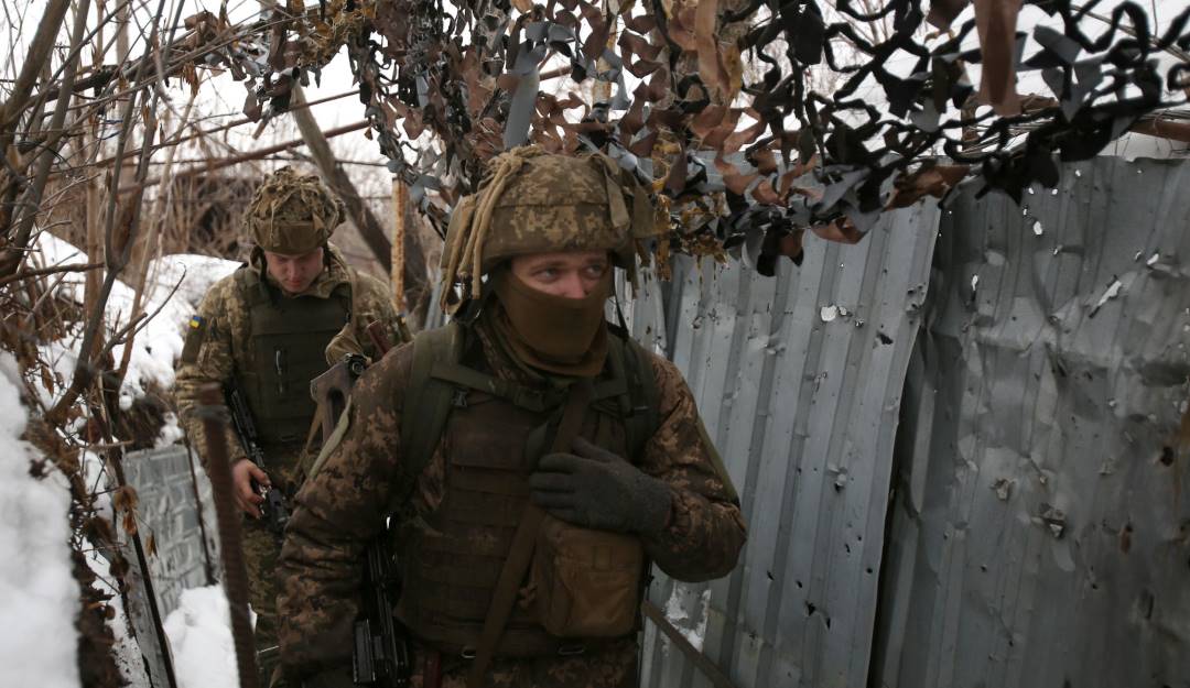 Tropas en la frontera de Ucrania. Foto: Getty