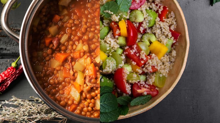 Qué alimento tiene más proteina: ¿La quinoa o las lentejas? Así los puede incluir en su dieta (Getty Images)