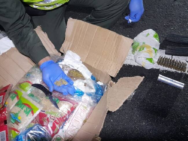 Incautación en un camión de encomiendas