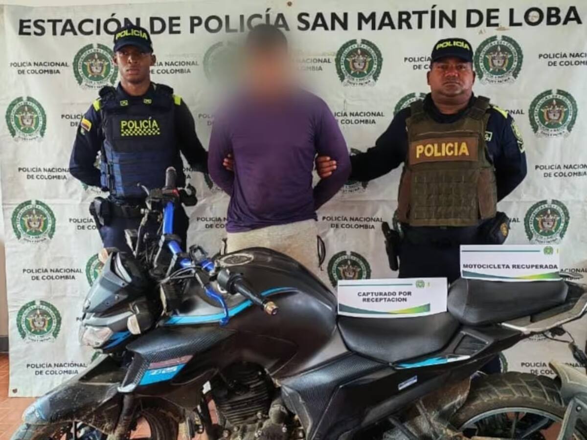 Cae mototaxista en San Martín de Loba que trabajaba en una motocicleta robada