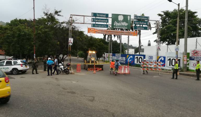Cierre en Cúcuta al puente Benito Hernández en la redoma Pinar del Río