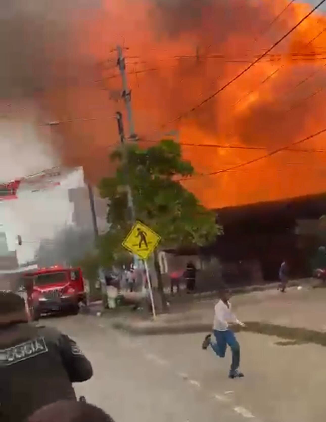 La emergencia ocasionó pánico en la zona céntrica del municipio de Turbo. Foto: Cortesía.