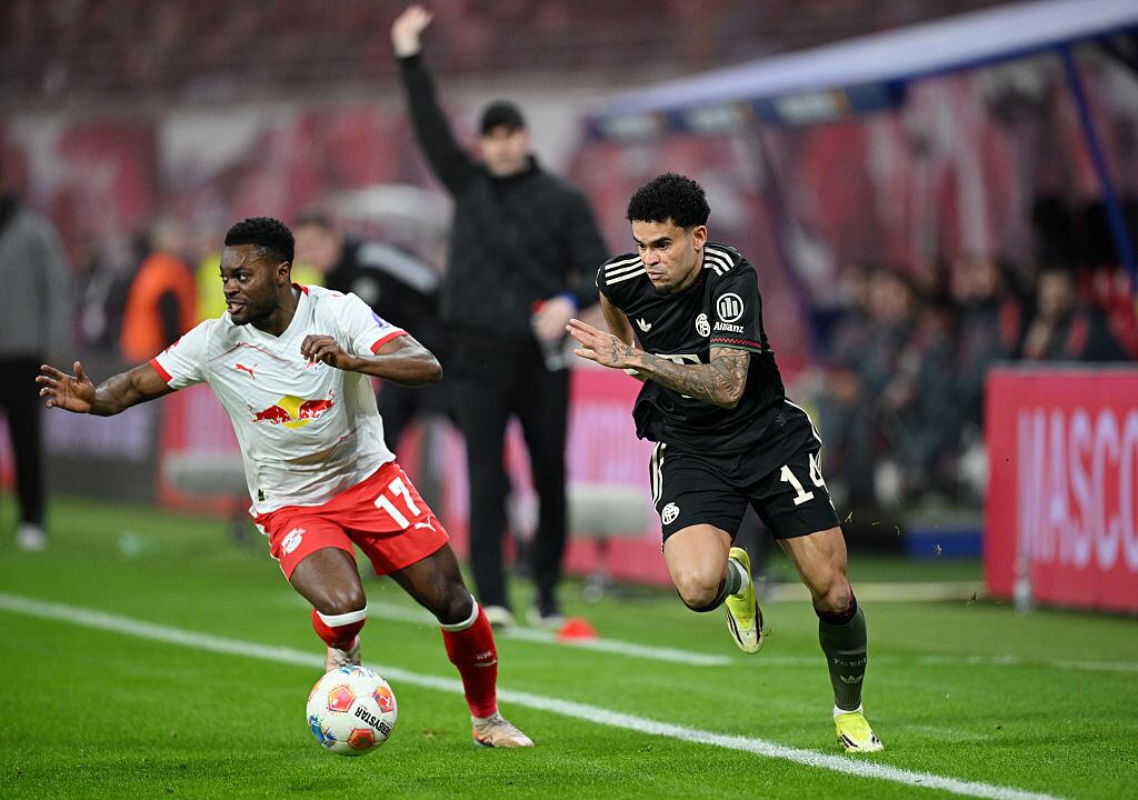 Luis Díaz titular en el partido Bayern Múnich vs Leipzig / 5-1 /(Photo by Stuart Franklin/Getty Images)