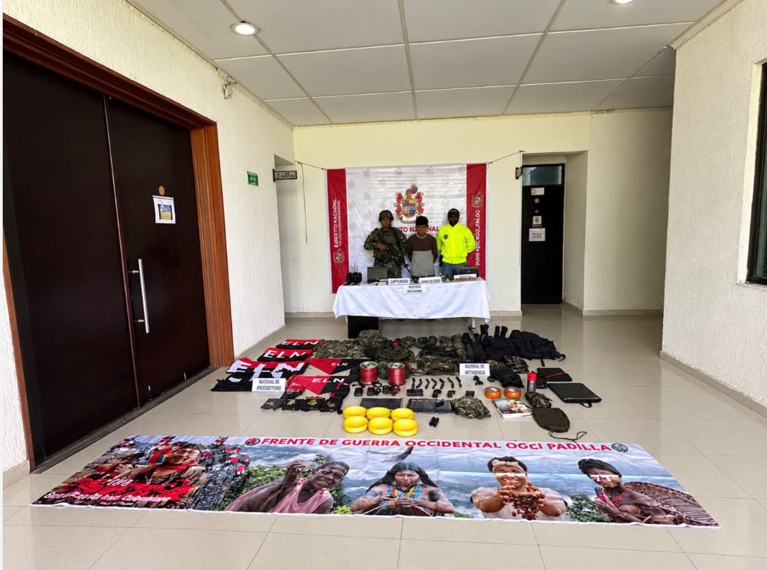 Capturan a "El Tuerto", integrante del ELN en Chocó. Foto: Séptima División.
