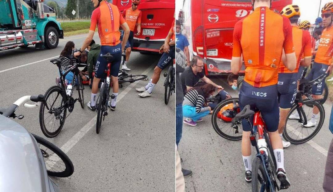 Accidente de Egan Bernal - vía Twitter