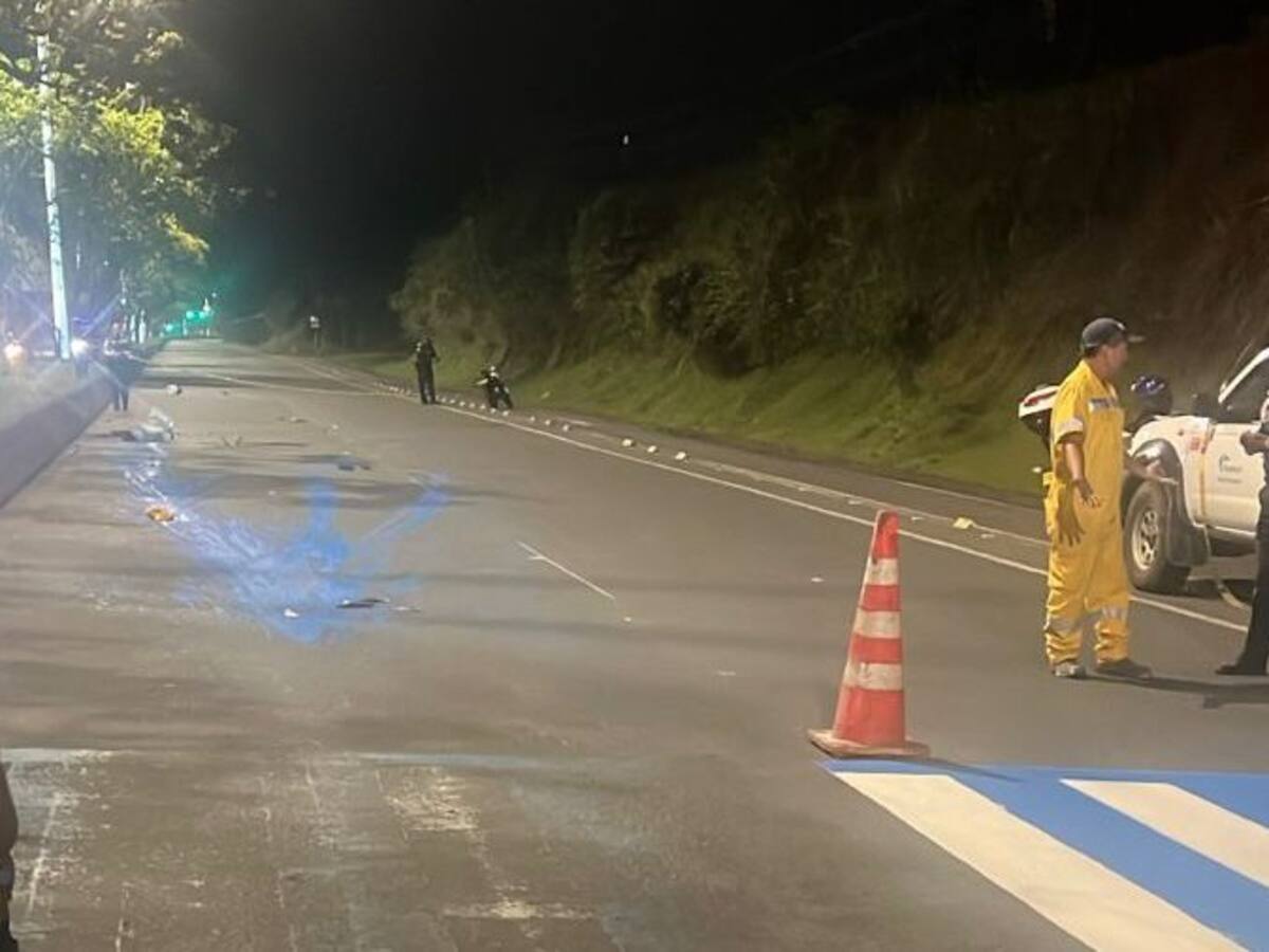 Operario del Instituto de Movilidad de Pereira murió tras ser embestido por un motociclista