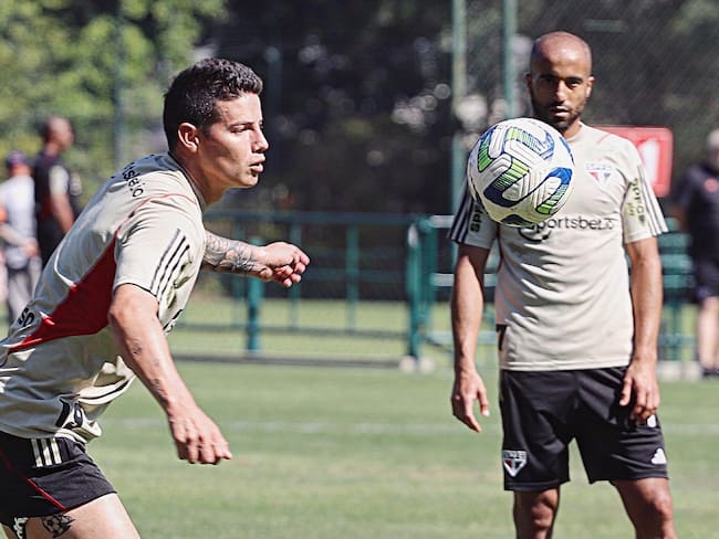 James Rdríguez entrenando con Sao Paulo