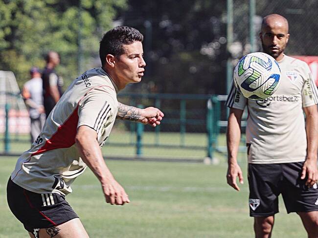 James Rdríguez entrenando con Sao Paulo | Foto: Sao Paulo Fc (Twitter)