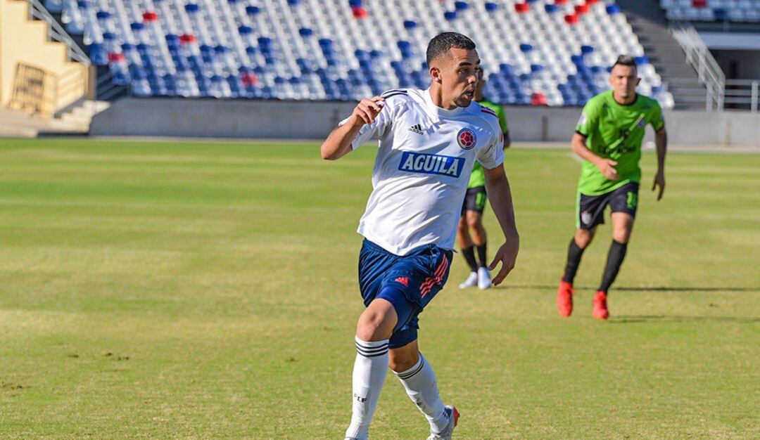 Daniel Giraldo en amistoso con la Selección Colombia ante Real Cartagena