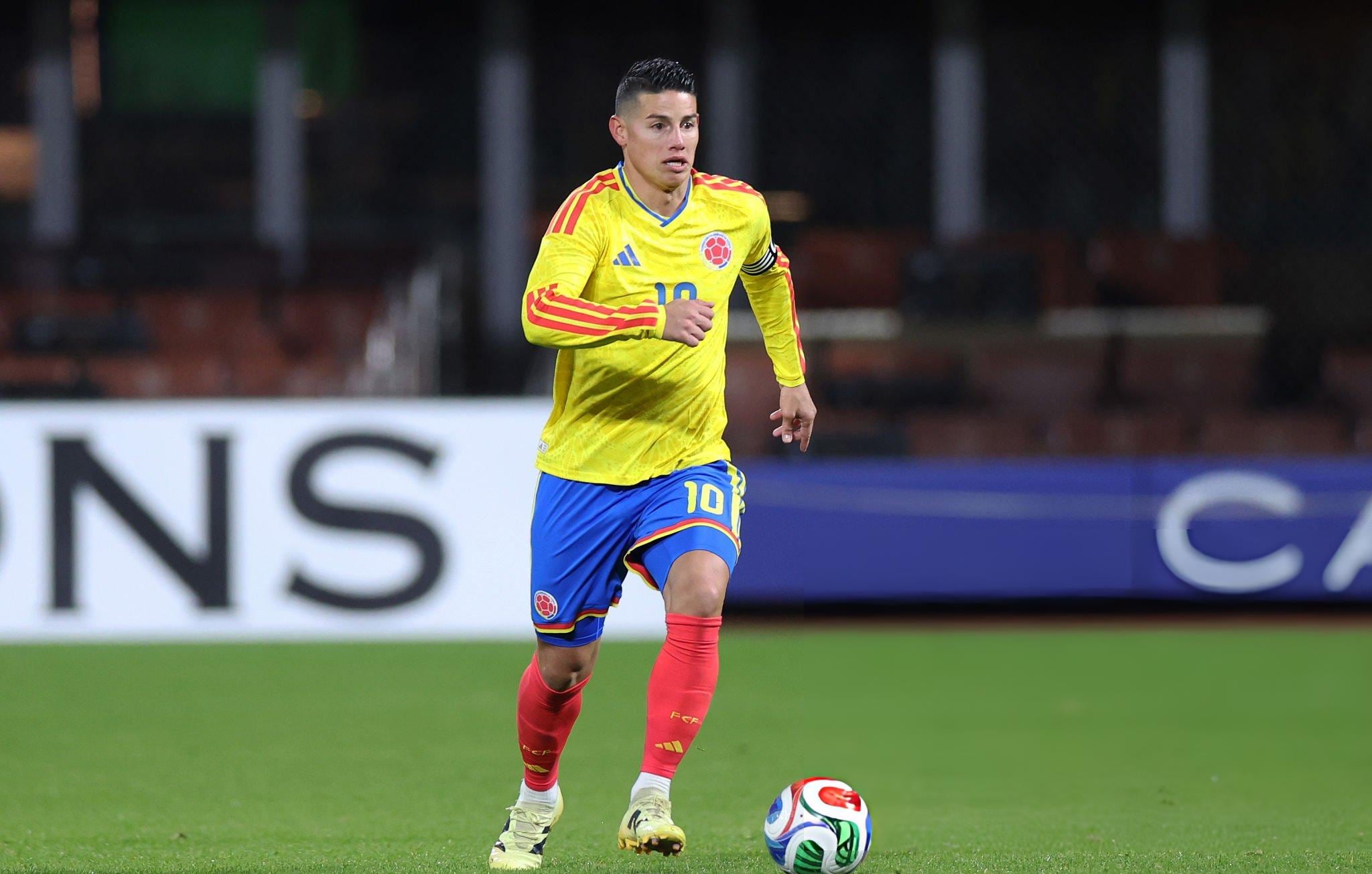 James Rodríguez durante el encuentro entre Colombia y Australia. FOTO: Jordan Bank/Getty Images