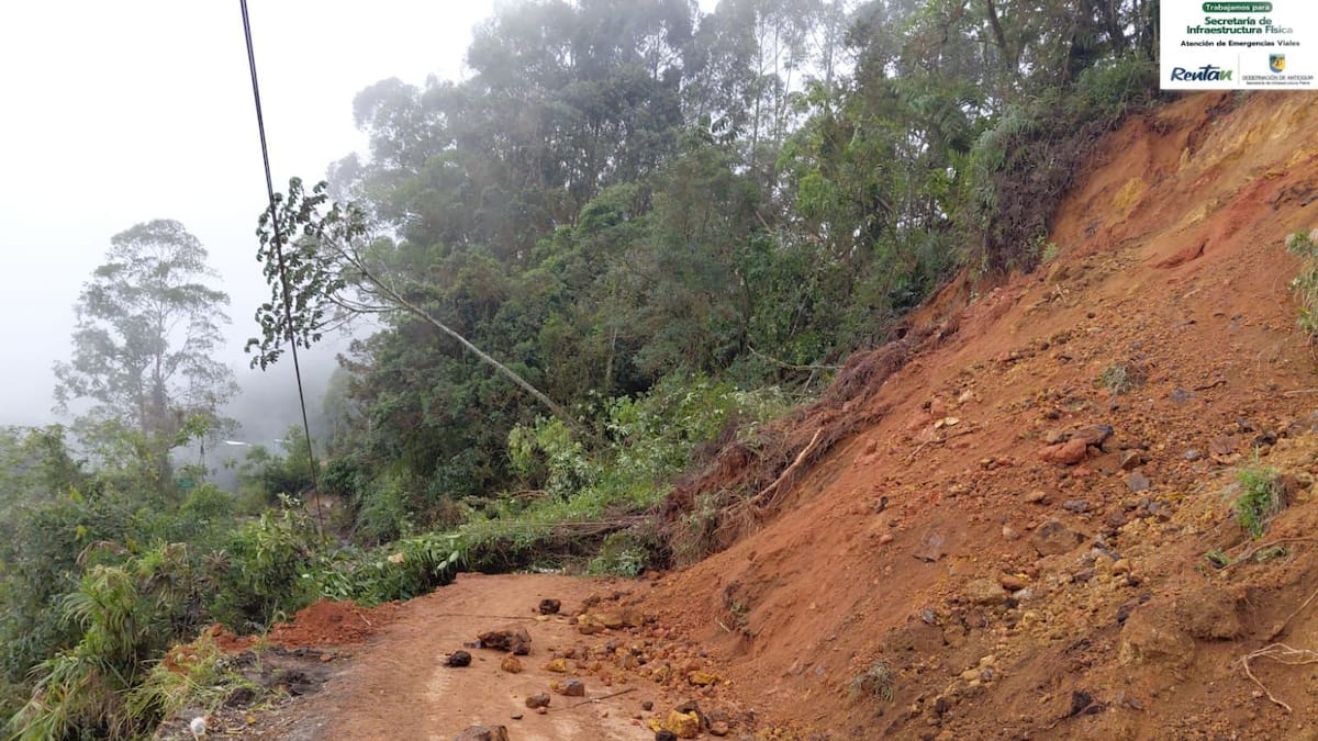 Cierre total en la vía Concordia–Betulia por falla geológica activa