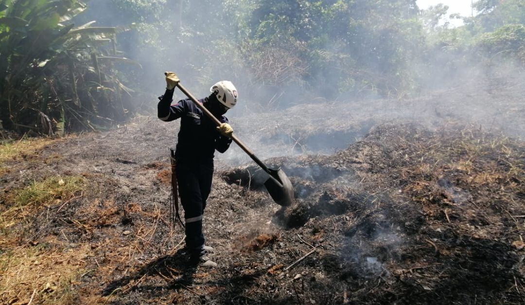 En el sector de Chagualá, cuatro hectáreas fueron consumidas por las llamas, provocas por quema controlada