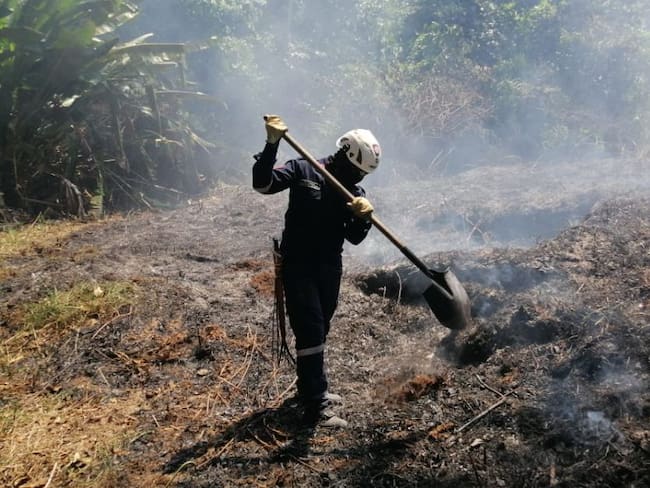 En el sector de Chagualá, cuatro hectáreas fueron consumidas por las llamas, provocas por quema controlada