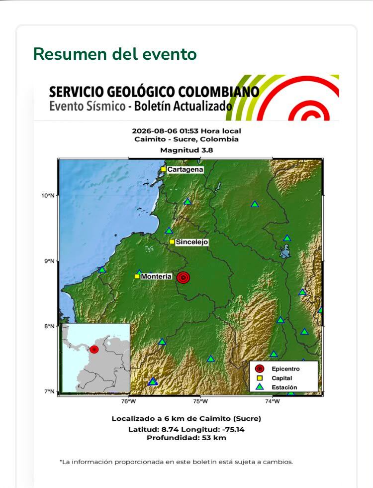 Temblor en La Mojana vuelve a encender las alertas: ya son cuatro sismos registrados este año en Sucre