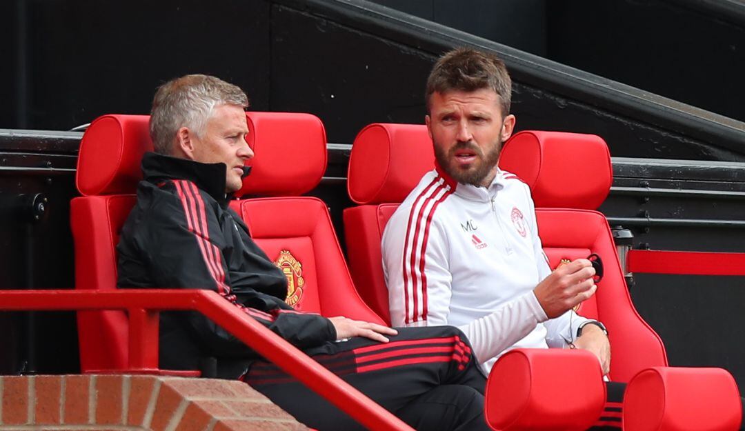 Ole Gunnar Solskjaer y Michael Carrick