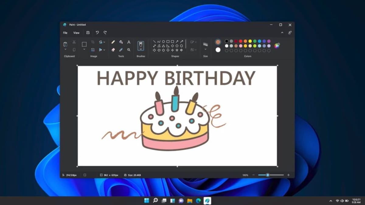 Microsoft dio a conocer el nuevo Paint para Windows 11, con modo oscuro