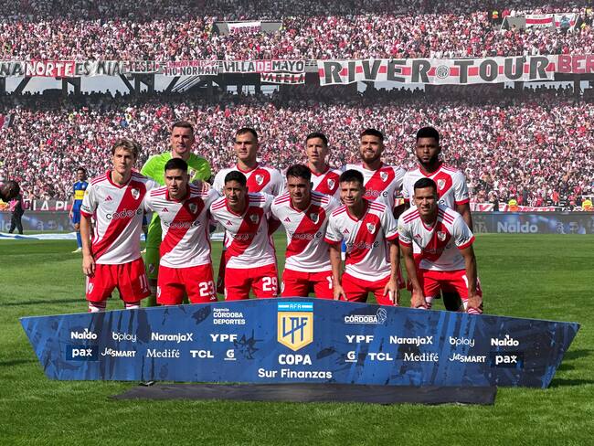 Once titular de River Plate en el Superclásico / Twitter: @LigaAFA.