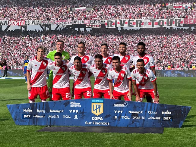 Once titular de River Plate en el Superclásico / Twitter: @LigaAFA.