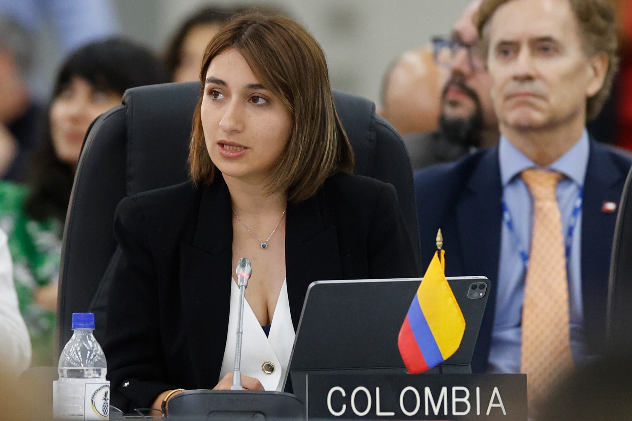 La ministra de Relaciones Exteriores de Colombia, Laura Sarabia. EFE/ Bienvenido Velasco