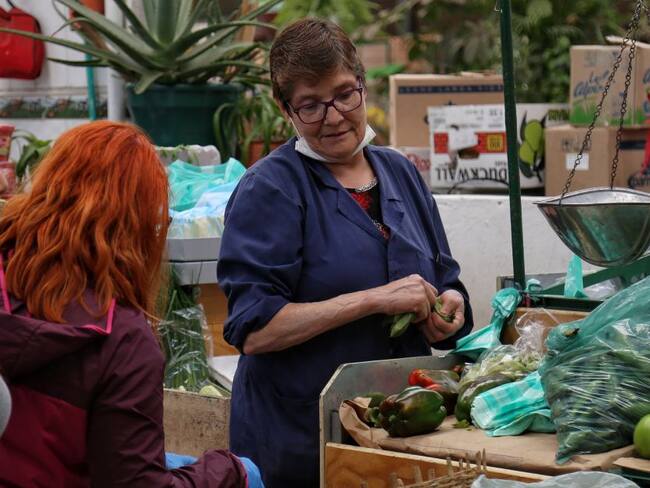 Plaza de mercado en Bogotá
