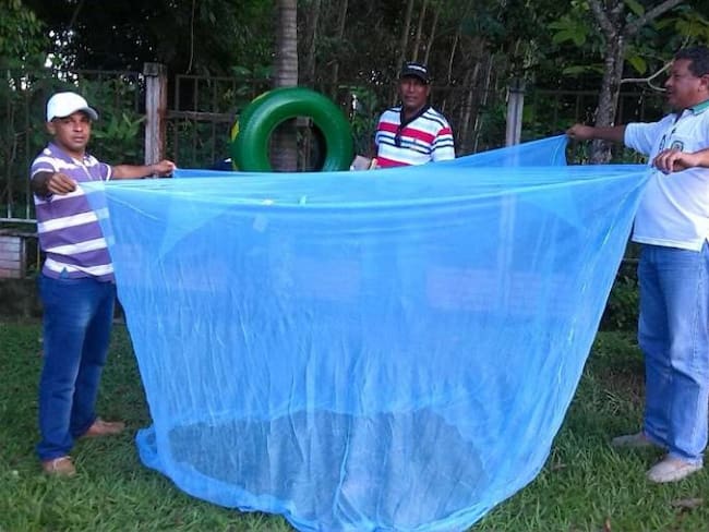 Mineros de serranía de San Lucas agradecen entrega de toldillos para prevenir malaria