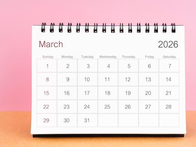 Calendario de marzo. Foto: Getty Images.