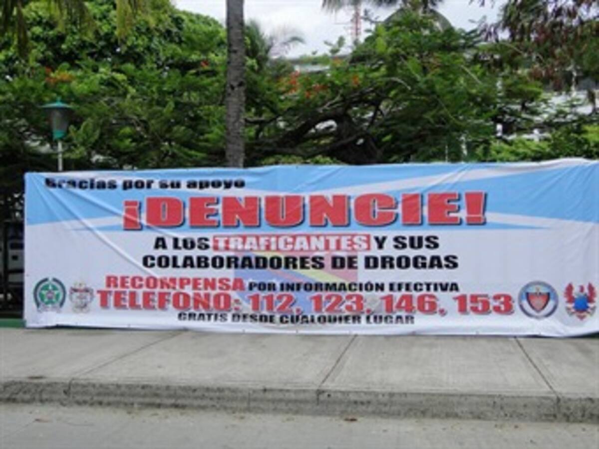 Con vallas realizan campaña de delacion contra narcos y sus colaboradores en San Andrés