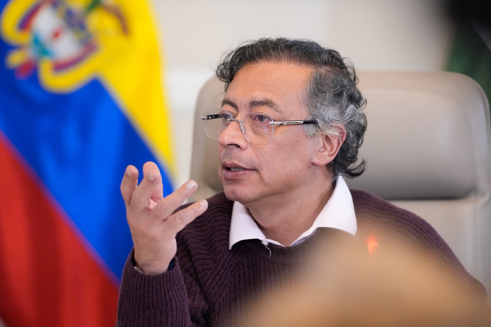 Presidente Gustavo Petro durante consejo de ministros lunes 29 de septiembre. Foto: Andrea Puentes - Presidencia.