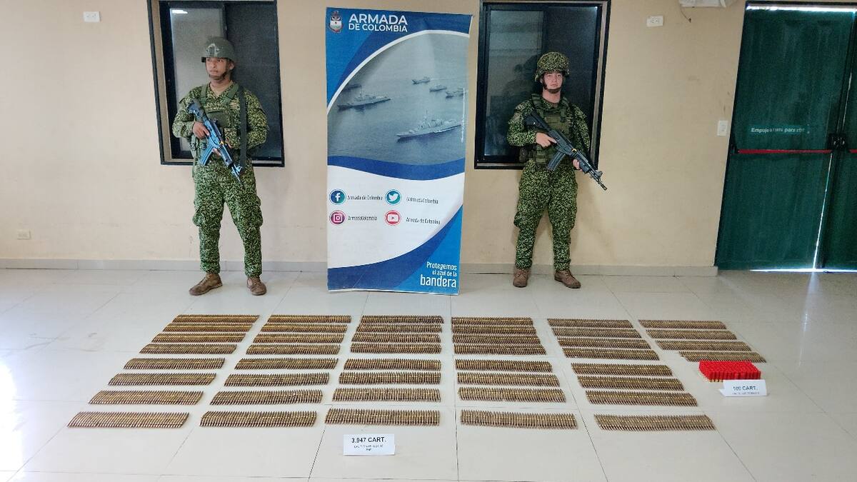 Más de cuatro mil cartuchos de diferentes calibres fueron hallados en Tumaco