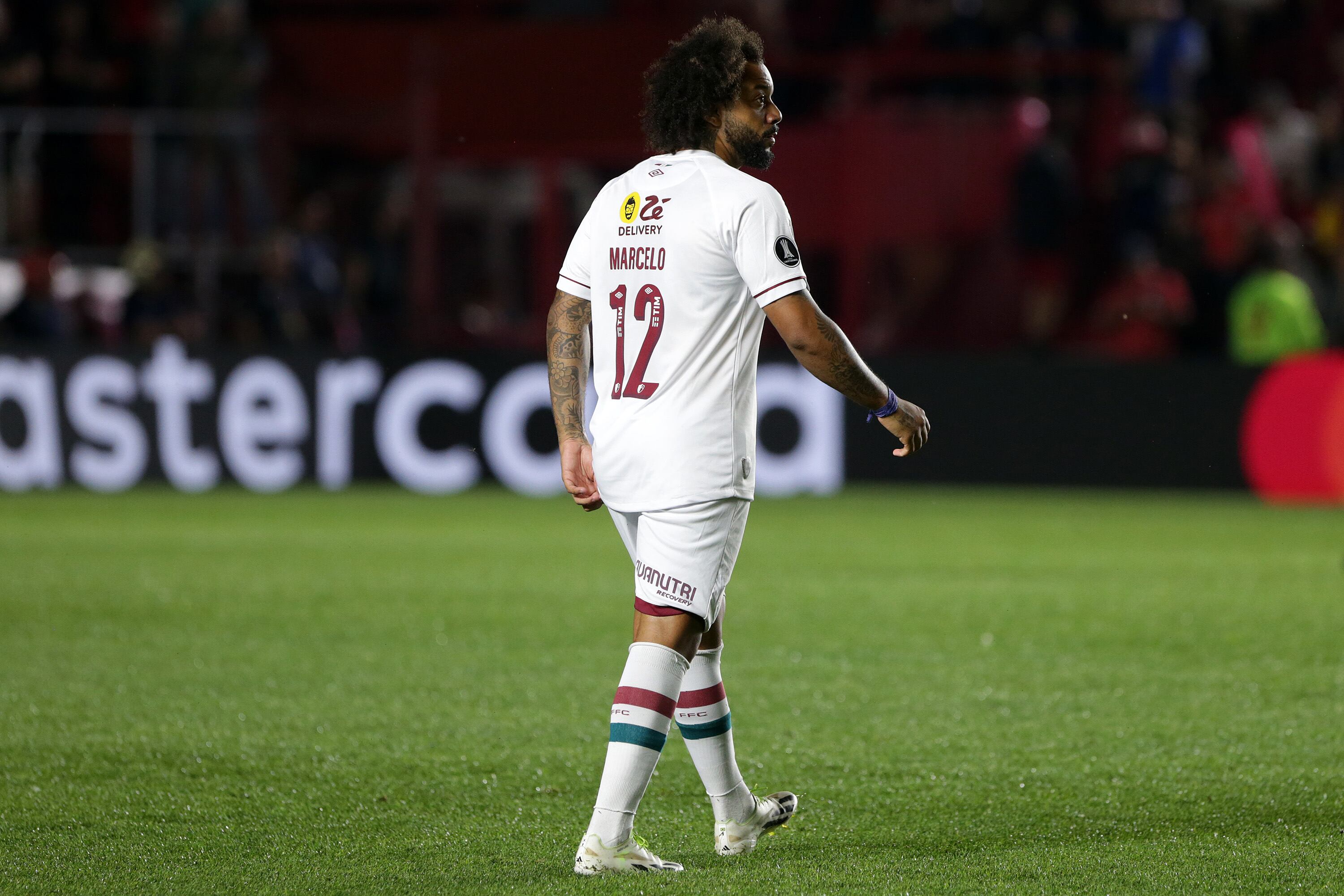 Marcelo en el partido de ida frente a Argentinos (Photo by Daniel Jayo/Getty Images)