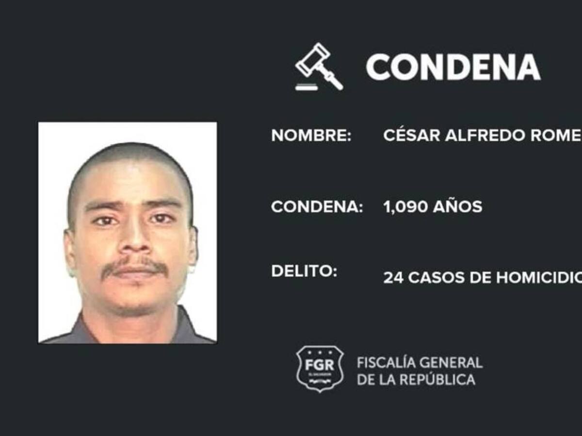 Un pandillero salvadoreño fue condenado a 1090 años de cárcel