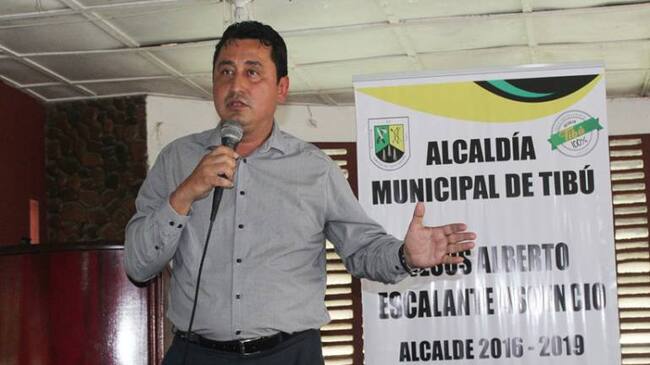 El alcalde del municipio de Tibú Jesús Escalante