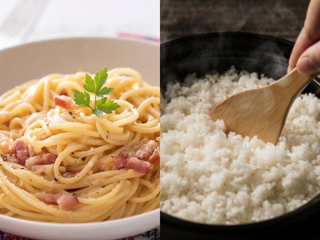 Pasta, arroz, imágenes de referencia (Getty Images).