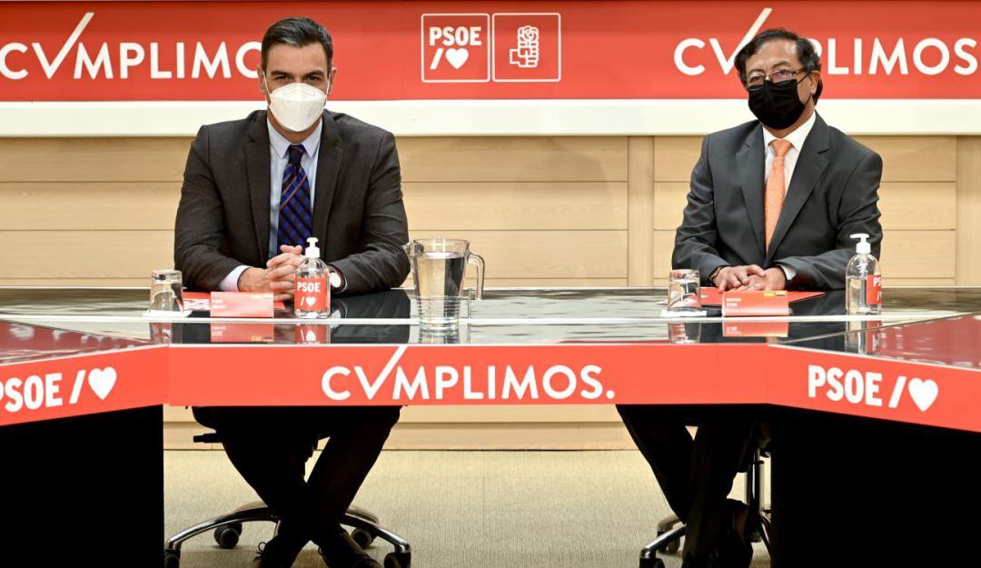 Petro se reúne con el presidente de España, Pedro Sánchez