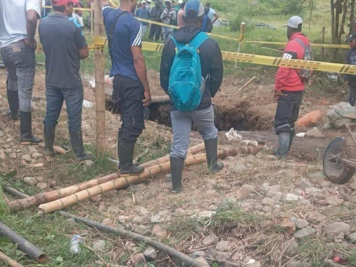 Tragedia en una mina de oro en el norte del Cauca