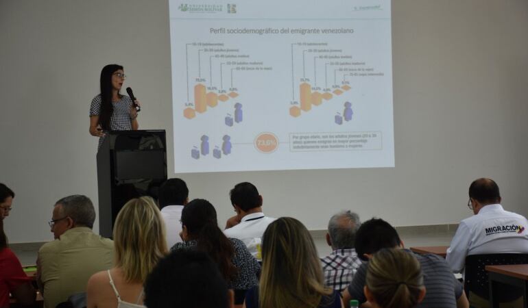 Evento donde se mostraron resultados del estudio academico de la migración de venezolanos