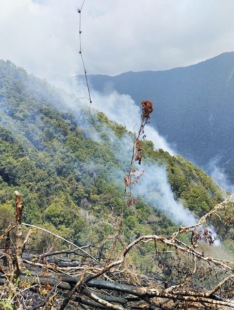 Incendio Vereda San Mateo- foto alcaldía de Peque