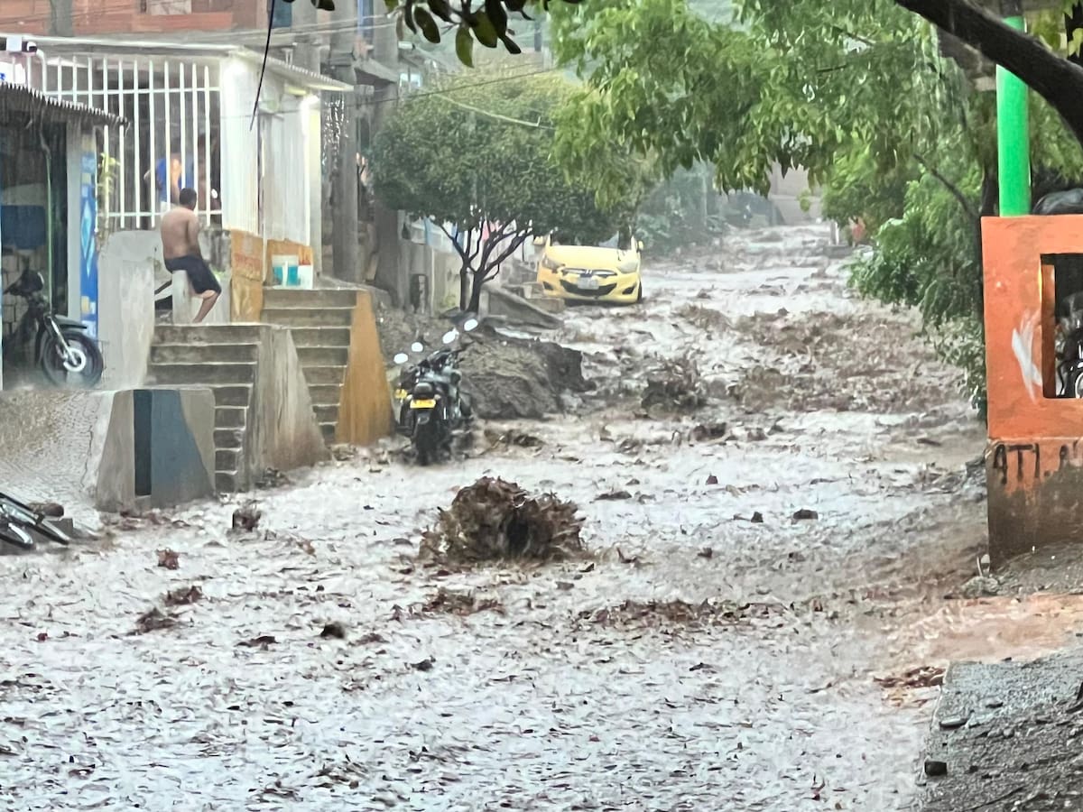 Más de 40 barrios afectados por fuerte aguacero del domingo en Santa Marta