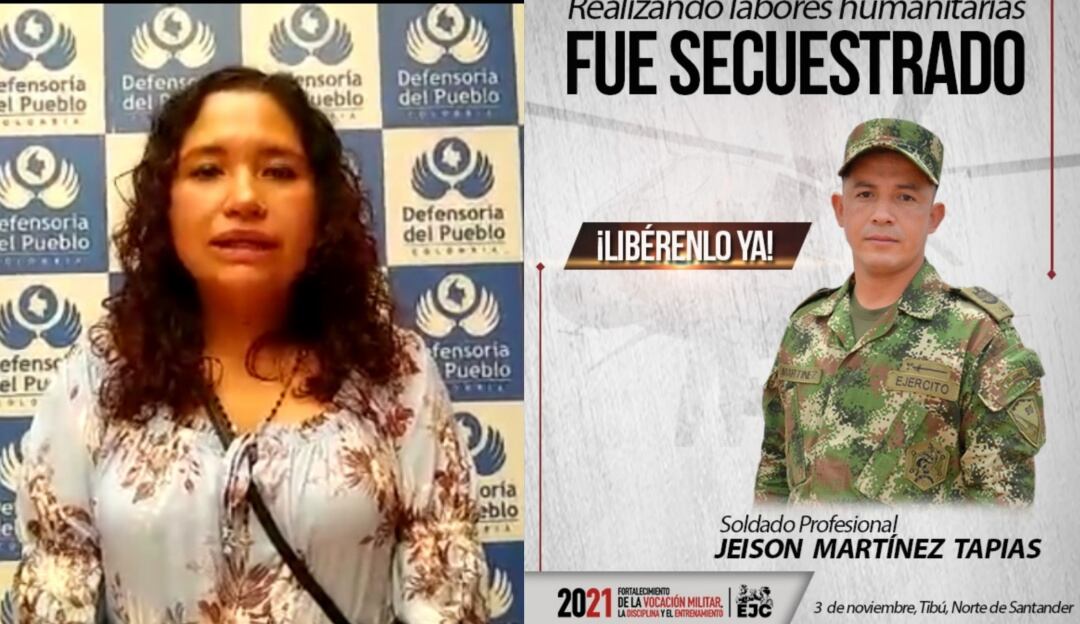 Leidy Yoana Gómez Duarte esposa del soldado profesional Yeison Martínez Tapia