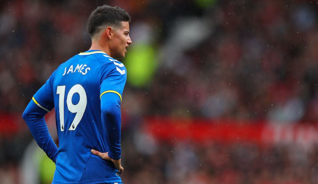 James Rodríguez en un amistoso de pretemporada ante el Manchester United.