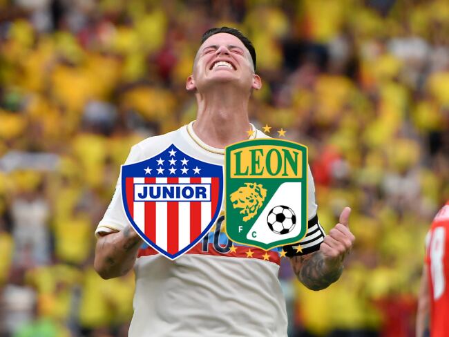 James Rodríguez entre Junior y León / Getty Images