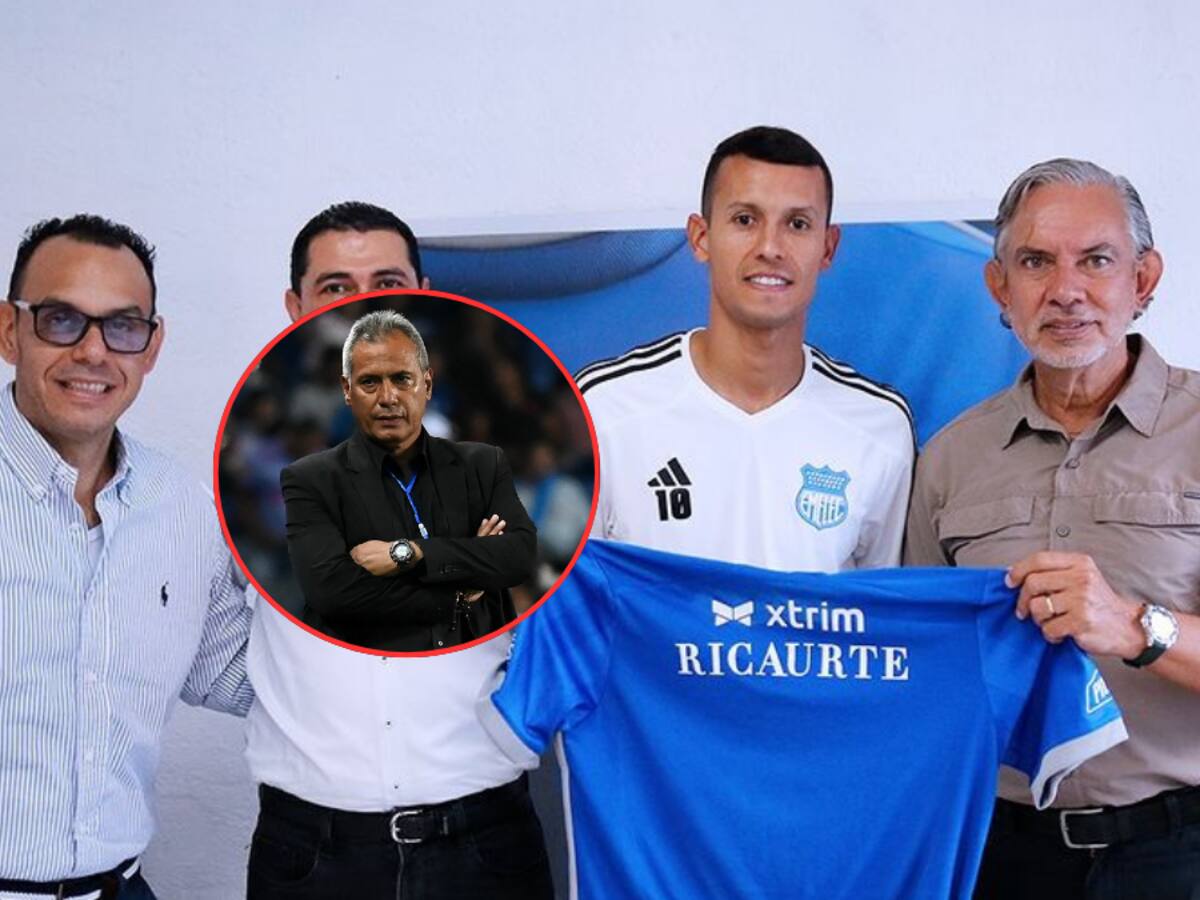 Andrés Ricaurte no juega en el Emelec de Hernán Torres: esto dijo del entrenador tolimense