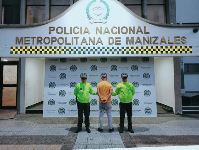 El hombre fue capturado en Manizales - Fotografía Policía de Manizales