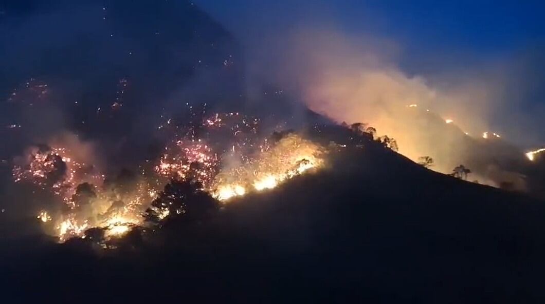 Incendio en Ábrego, Norte de Santander, ya habría consumido 3.000 hectáreas. / Foto: Cortesía.