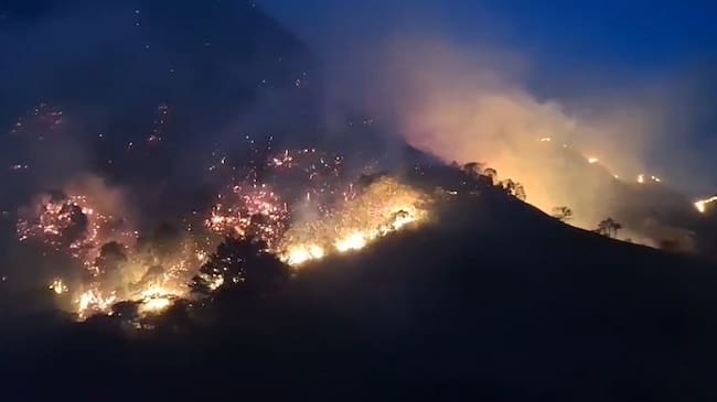 Incendio en Ábrego, Norte de Santander, ya habría consumido 3.000 hectáreas. / Foto: Cortesía.