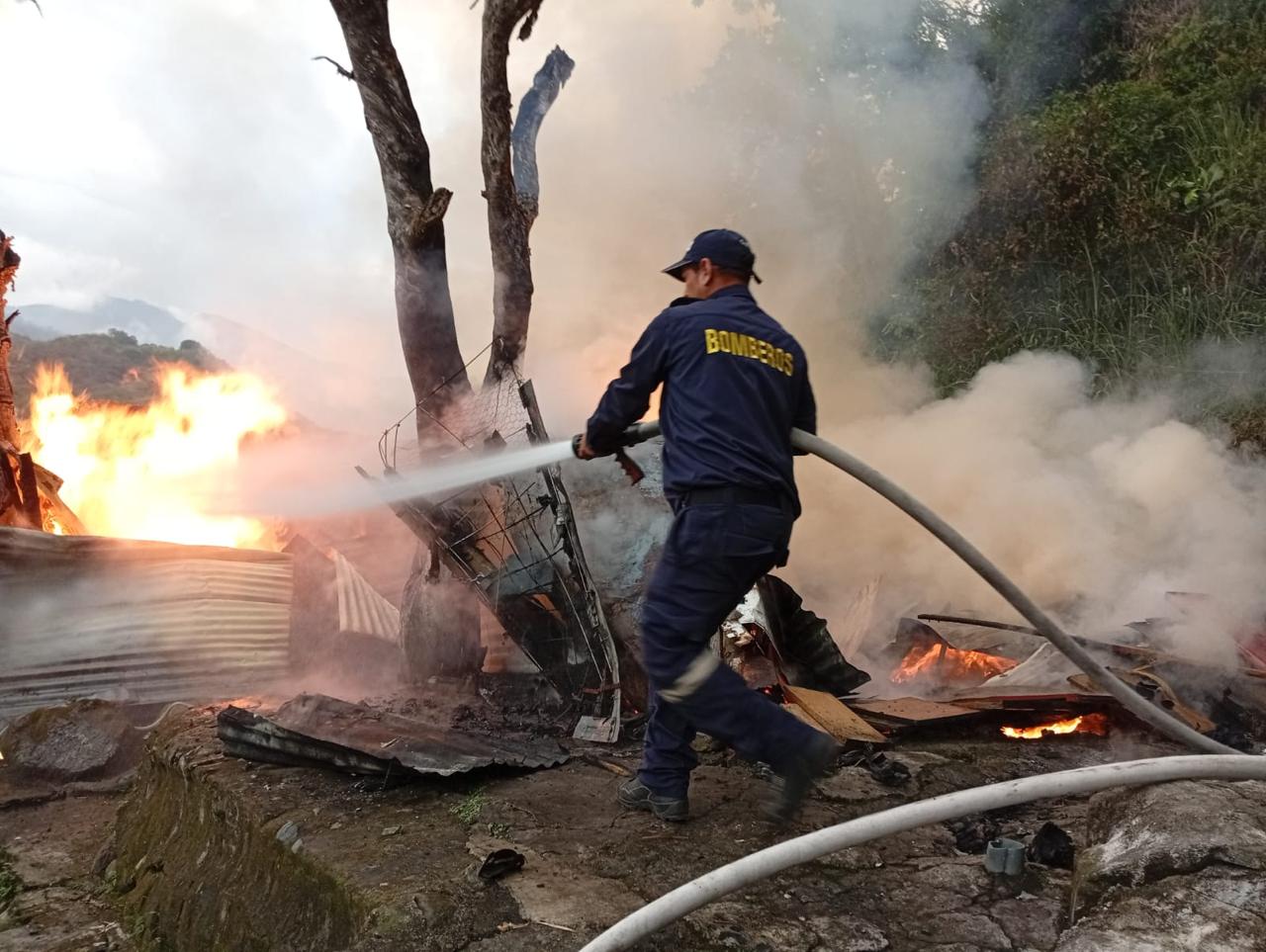 Incendio en el barrio Eduardo Santos en Ibagué