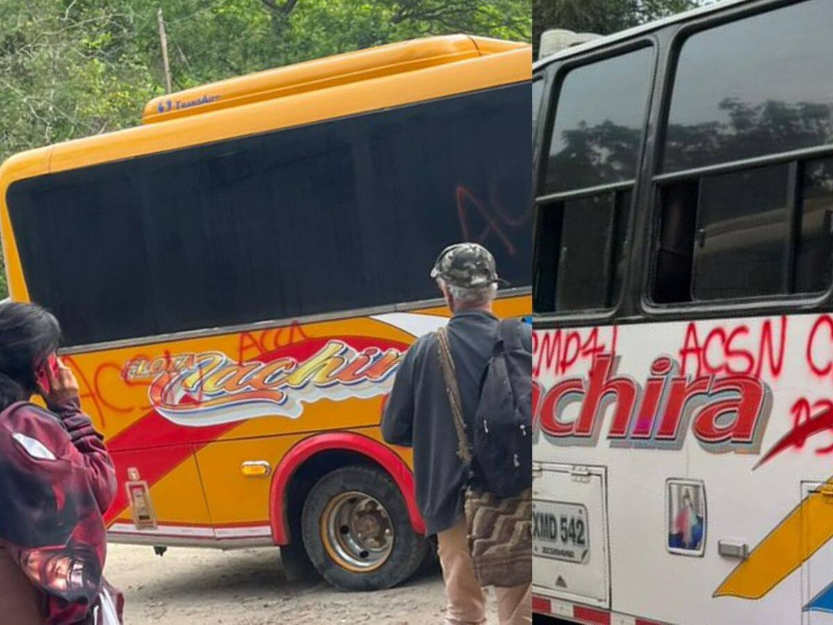 Grupos armados vandalizaron buses de transporte público en Norte de Santander